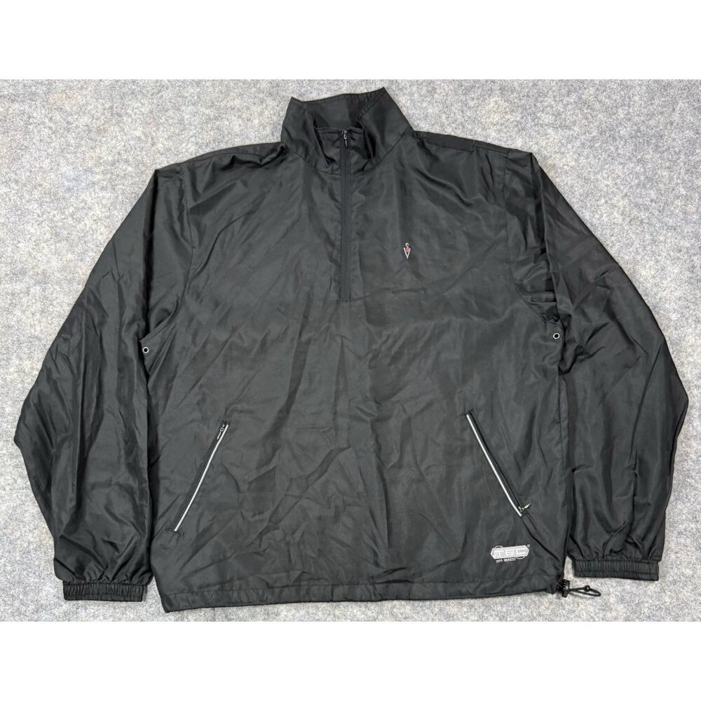SCOTTeVEST Mens 1/4 Zip Jacket Size XL Pullover Vented Lightweight Black
